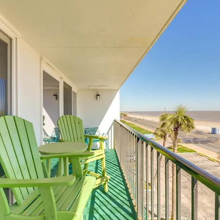 Galveston Beachfront Condo Balcony And Pool Access! Exterior photo